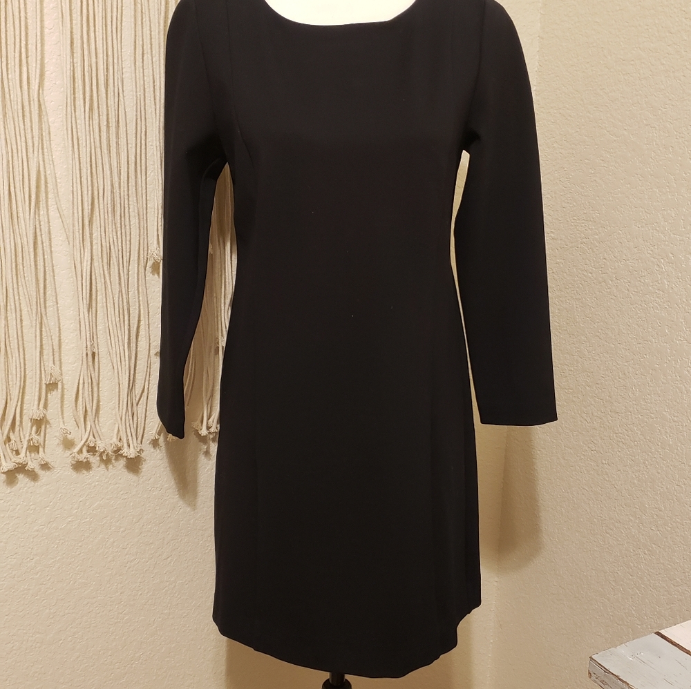 J.Crew Black Long Sleeve Ponte Dress - Picture 4 of 10